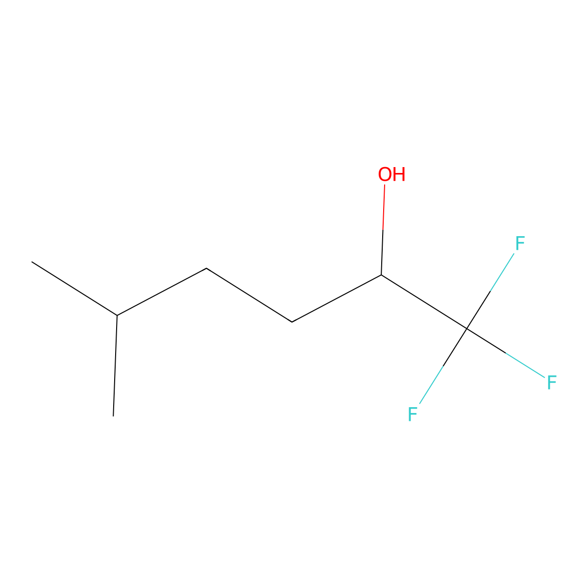 1,1,1-Trifluoro-5-methylhexan-2-ol molecular structure, CAS 207746-32-5