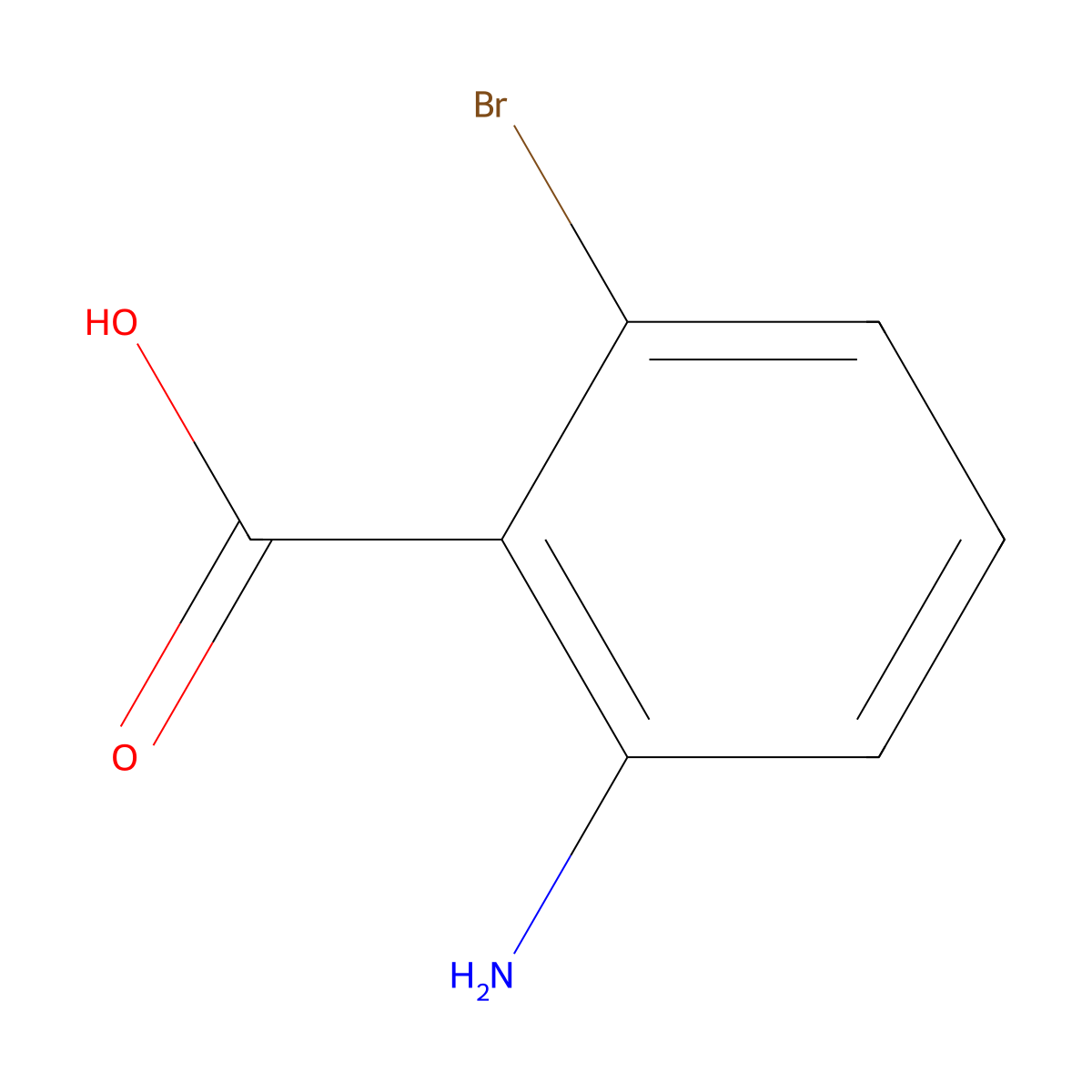 2-Amino-6-bromobenzoic acid molecular structure, CAS 20776-48-1