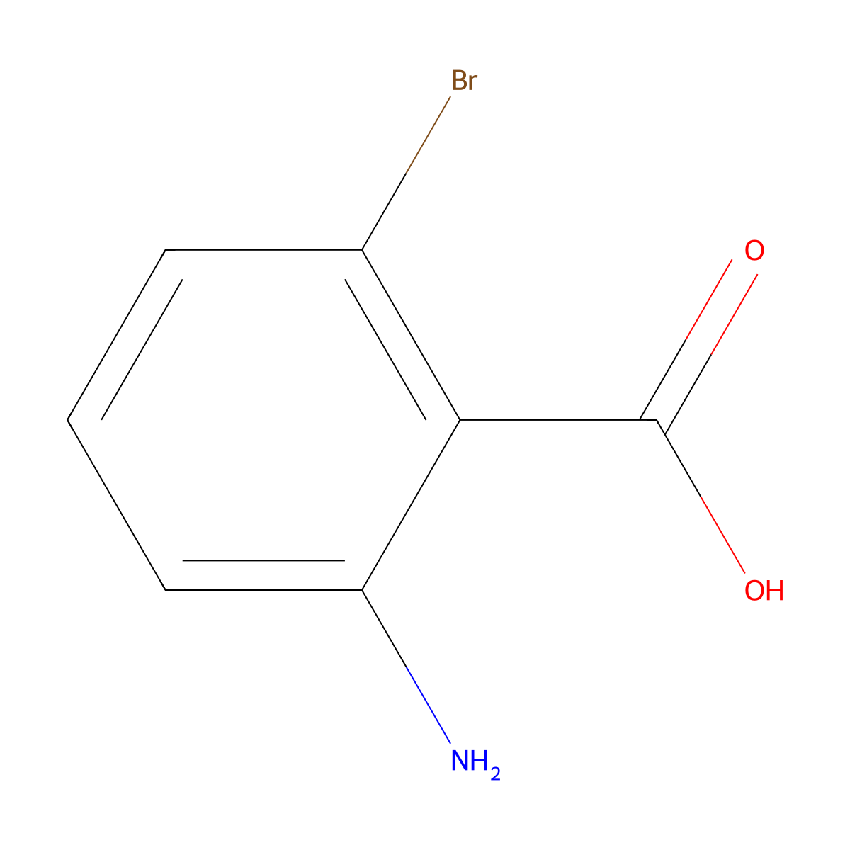 2-Amino-6-bromobenzoic acid molecular structure, CAS 20776-48-1