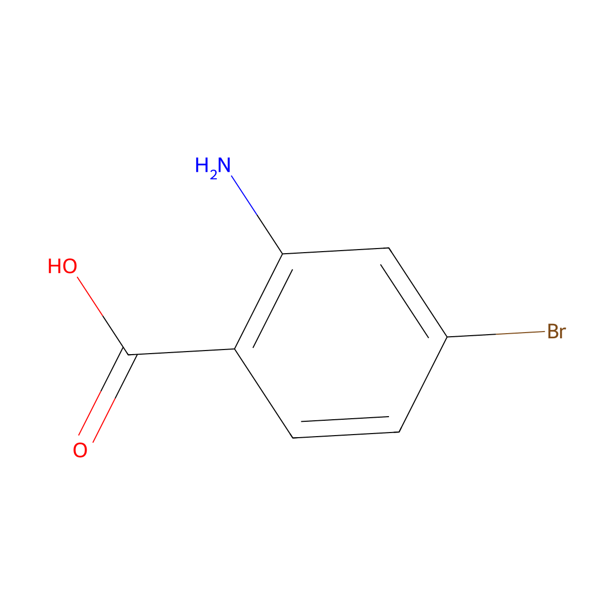 2-Amino-4-bromobenzoic acid molecular structure, CAS 20776-50-5