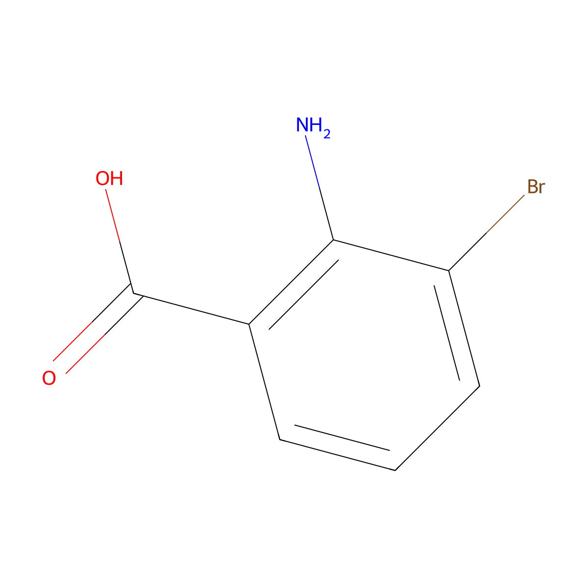 2-Amino-3-bromobenzoic acid molecular structure, CAS 20776-51-6