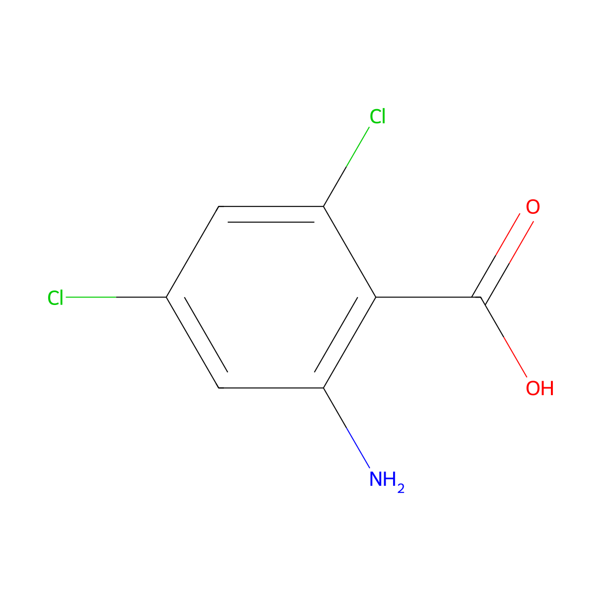 4,6-Dichloroanthranilic acid molecular structure, CAS 20776-63-0