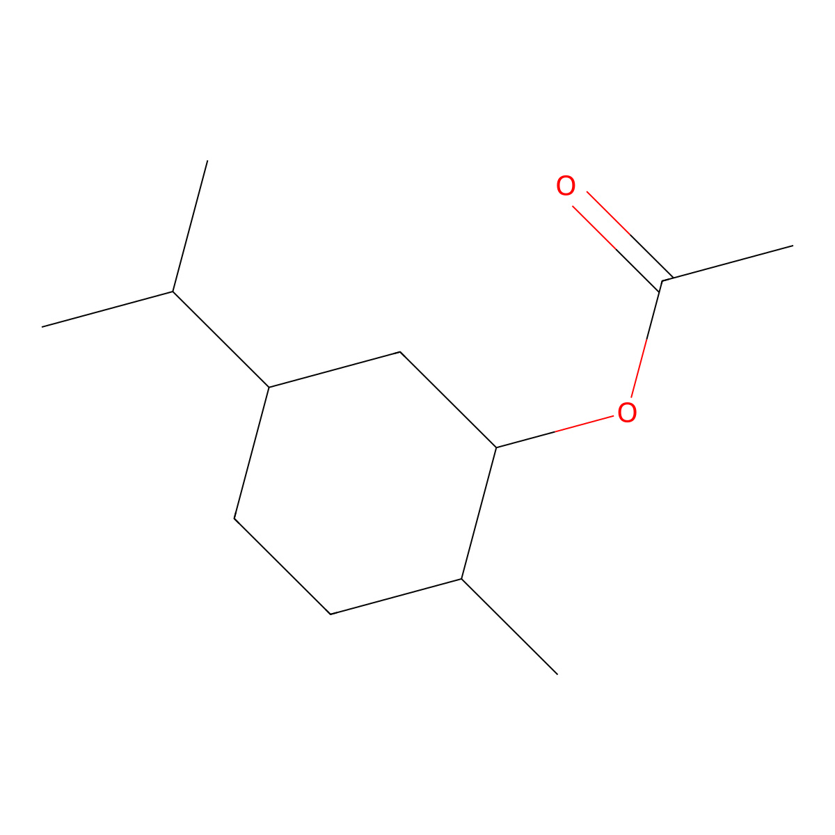 (1alpha,2alpha,5alpha)-5-(Isopropyl)-2-methylcyclohexyl acetate molecular structure, CAS 20777-43-9