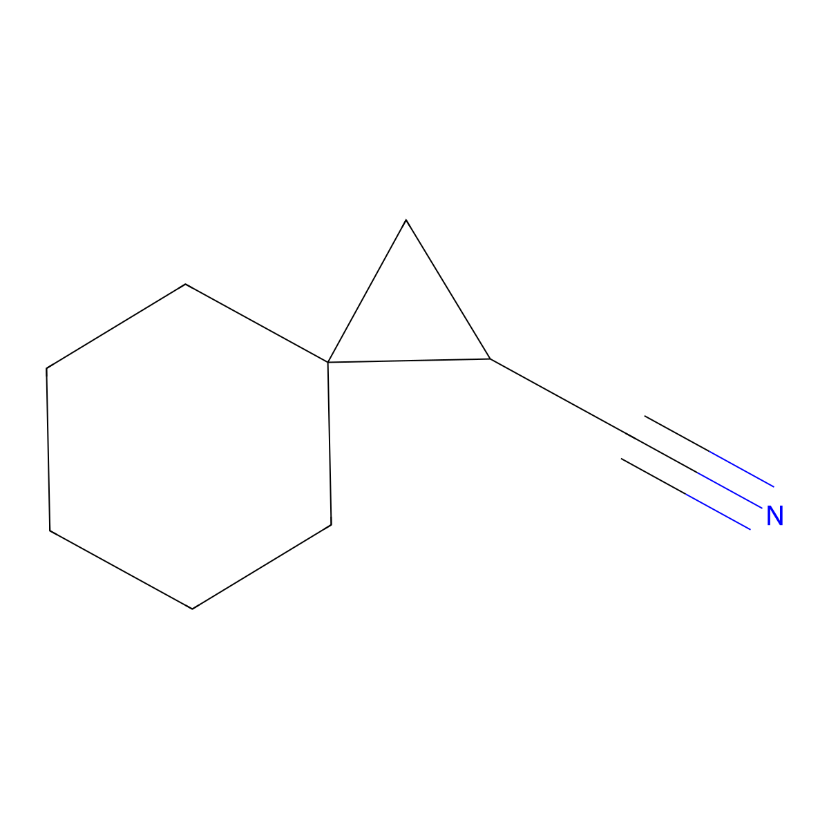 Spiro[2.5]octane-1-carbonitrile molecular structure, CAS 20778-46-5