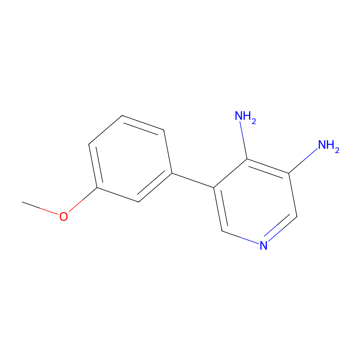 5-(3-Methoxyphenyl)pyridine-3,4-diamine molecular structure, CAS 2077846-50-3
