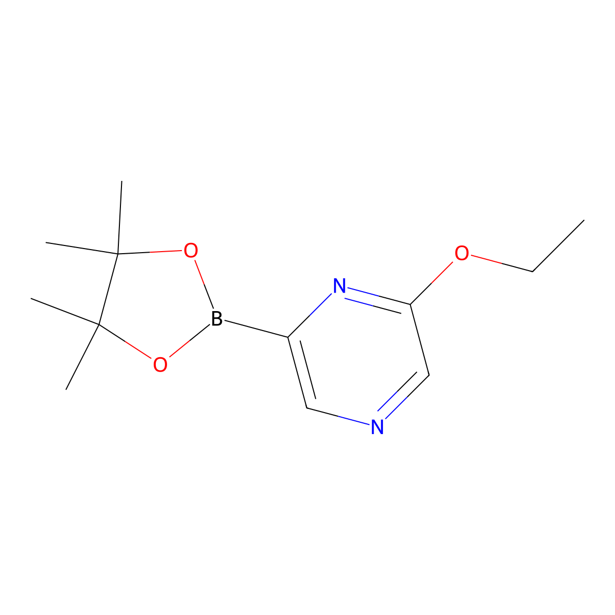 2-Ethoxy-6-(4,4,5,5-tetramethyl-1,3,2-dioxaborolan-2-YL)pyrazine molecular structure, CAS 2077892-10-3