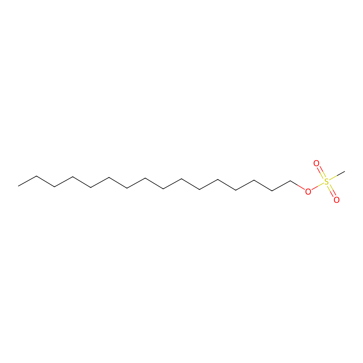 Hexadecyl methanesulfonate molecular structure, CAS 20779-14-0