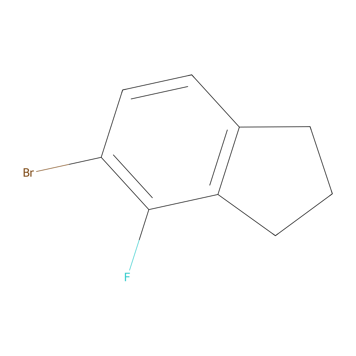5-bromo-4-fluoro-2,3-dihydro-1H-indene molecular structure, CAS 2077959-66-9