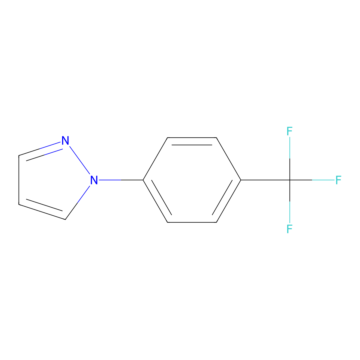1-(4-(Trifluoromethyl)phenyl)-1H-pyrazole molecular structure, CAS 207797-05-5
