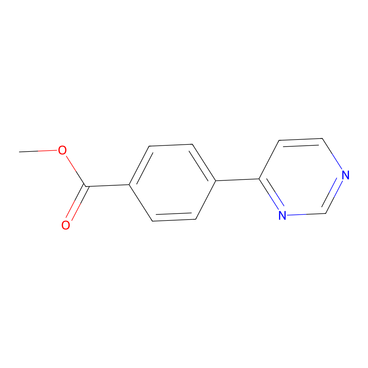Methyl 4-(4-pyrimidinyl)benzoate molecular structure, CAS 207798-78-5