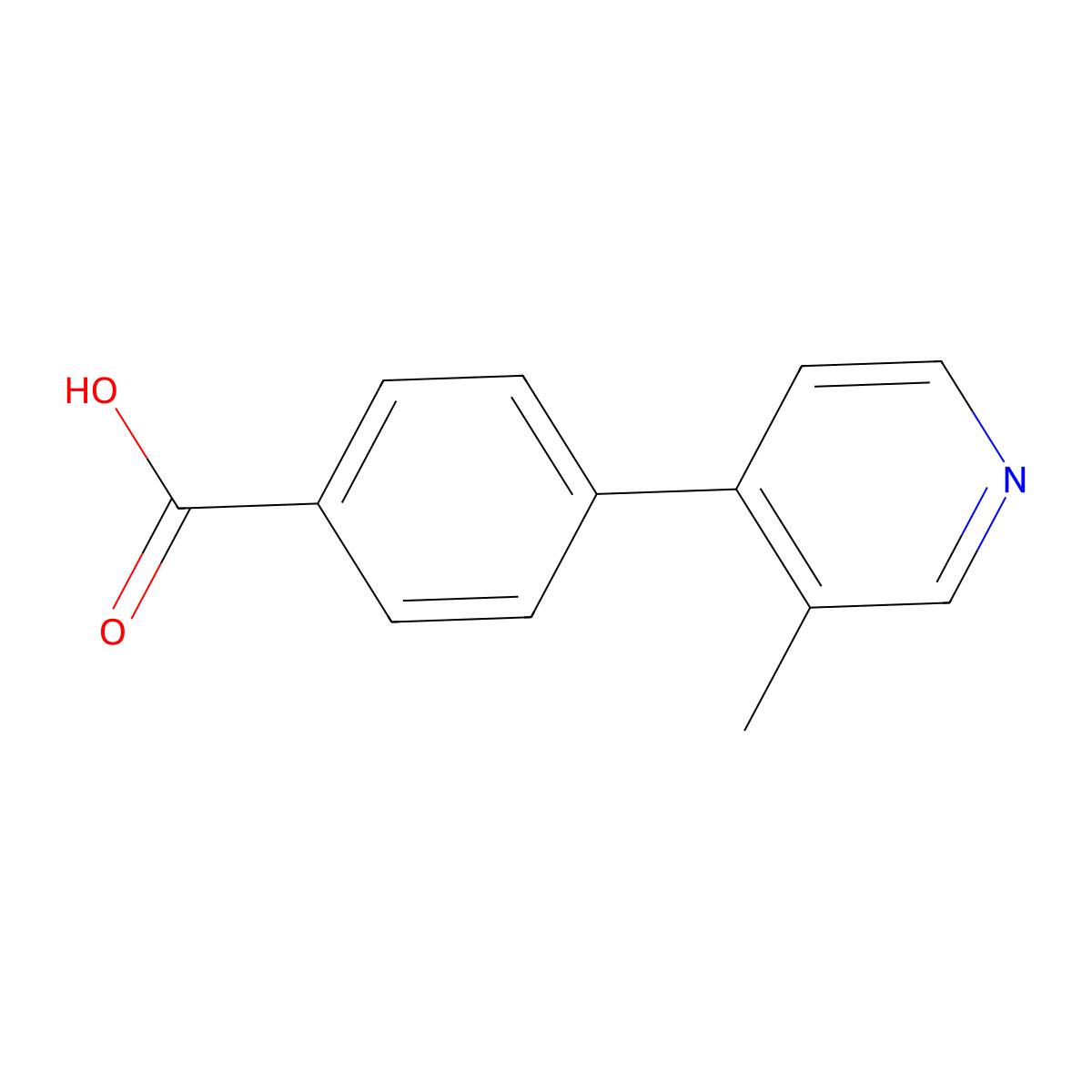 Benzoic acid, 4-(3-methyl-4-pyridinyl)- molecular structure, CAS 207798-83-2