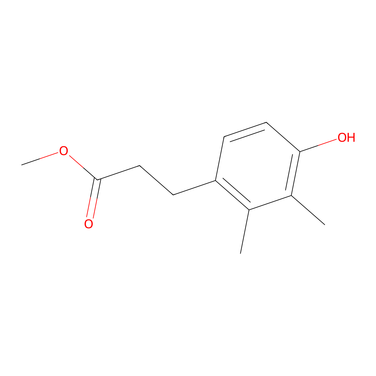 Methyl 3-(4-hydroxy-2,3-dimethylphenyl)propanoate molecular structure, CAS 2077986-81-1