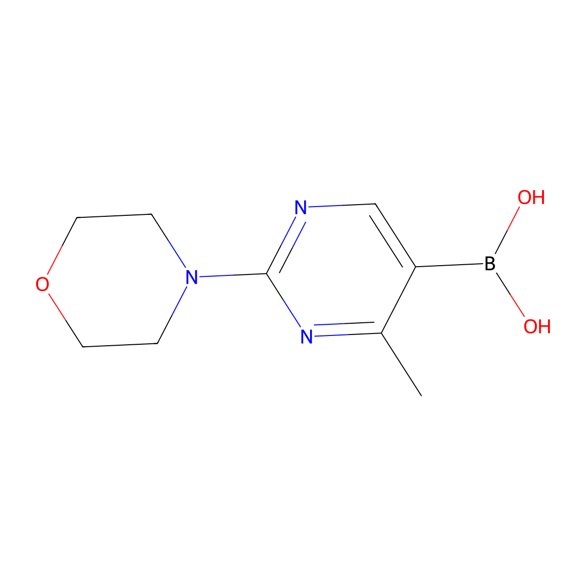 (4-Methyl-2-morpholinopyrimidin-5-yl)boronic acid molecular structure, CAS 2077990-06-6