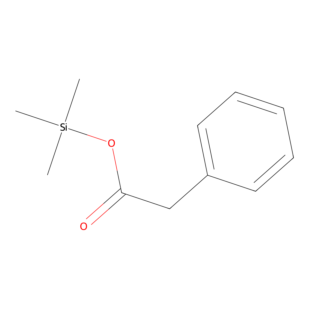 Phenylacetoxytrimethylsilane molecular structure, CAS 2078-18-4