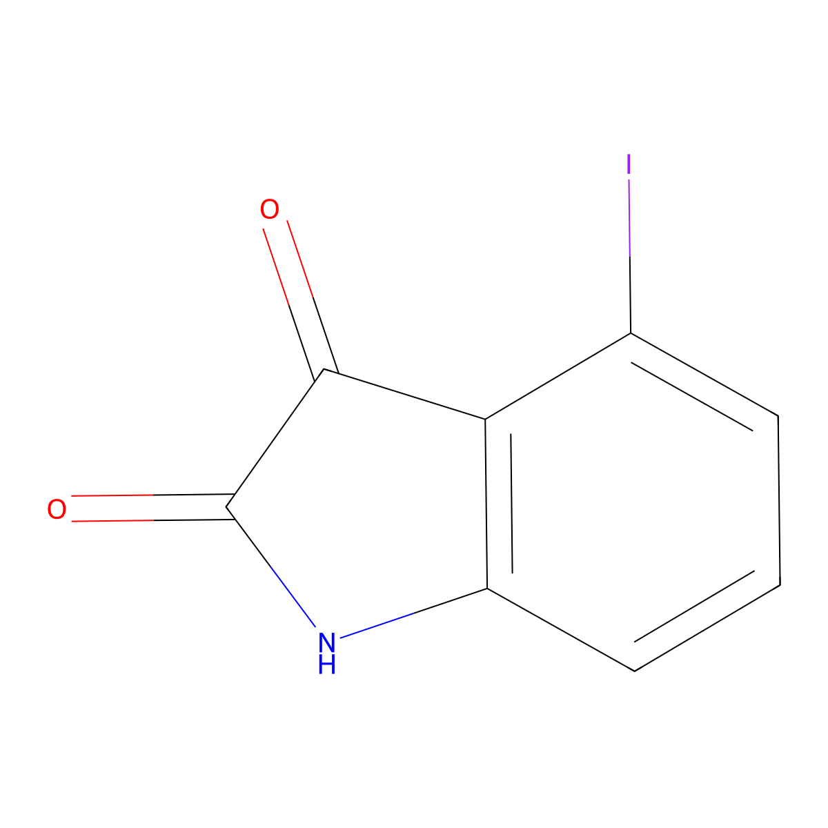 4-Iodoindoline-2,3-dione molecular structure, CAS 20780-75-0