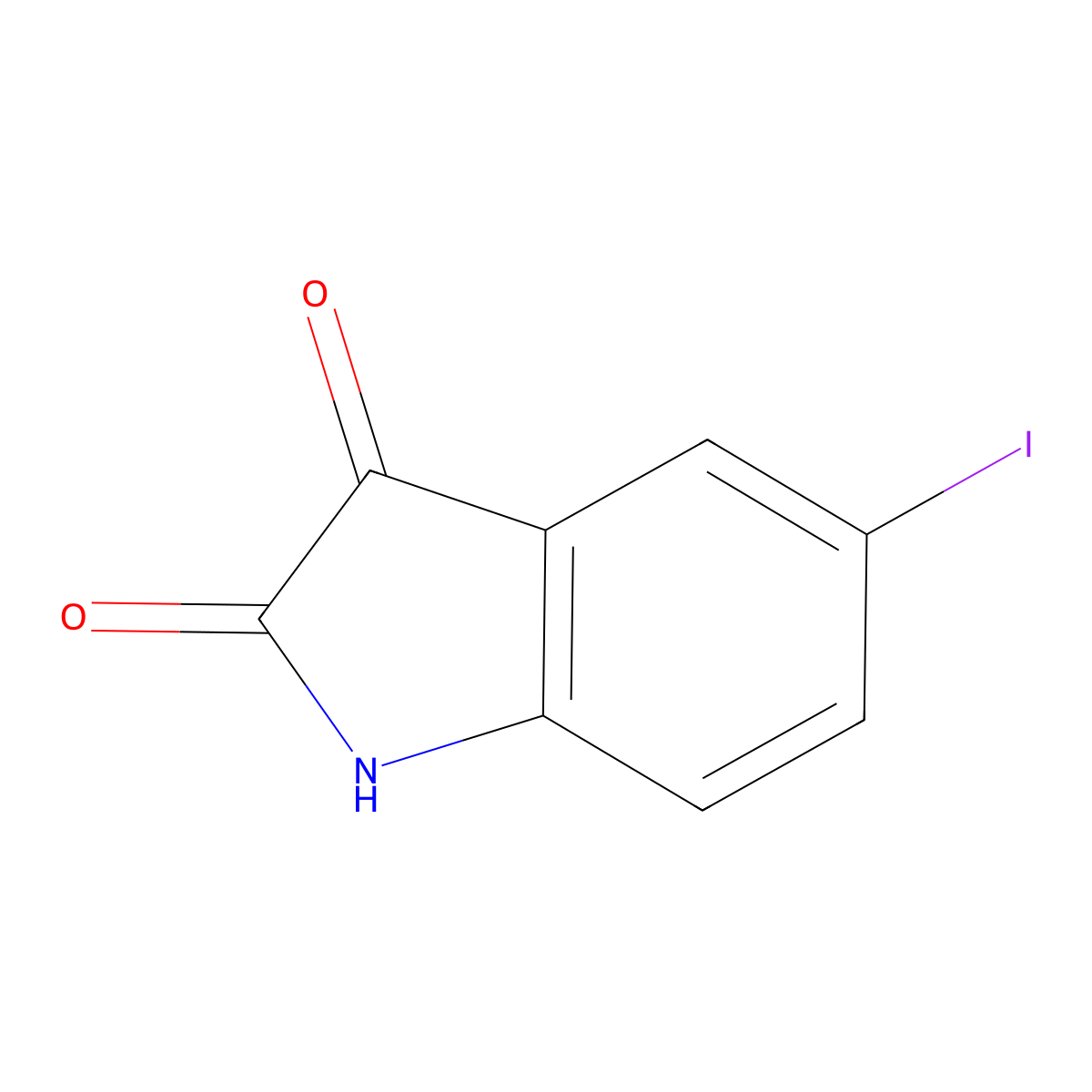 5-Iodoisatin molecular structure, CAS 20780-76-1