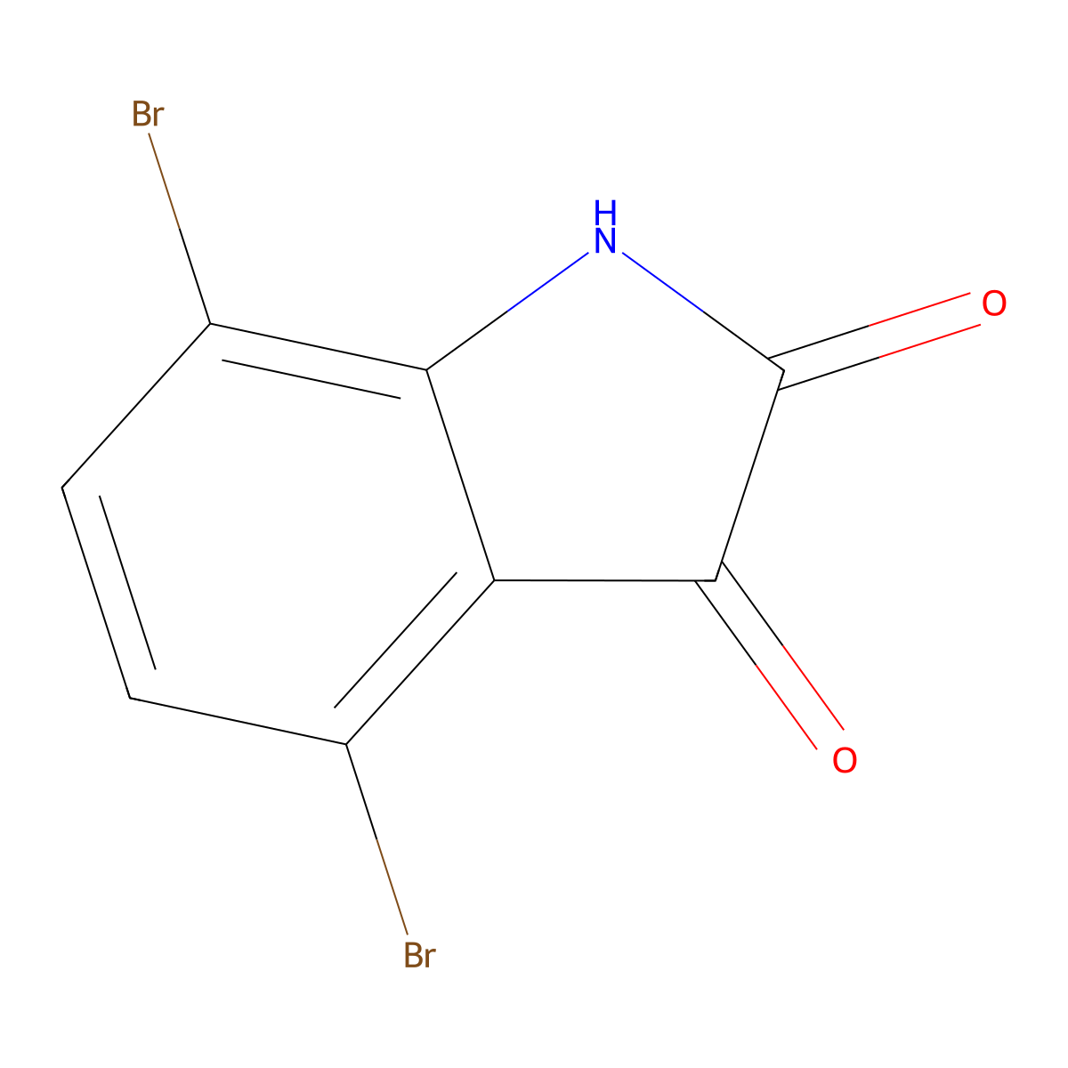 4,7-Dibromo-1H-indole-2,3-dione molecular structure, CAS 20780-89-6
