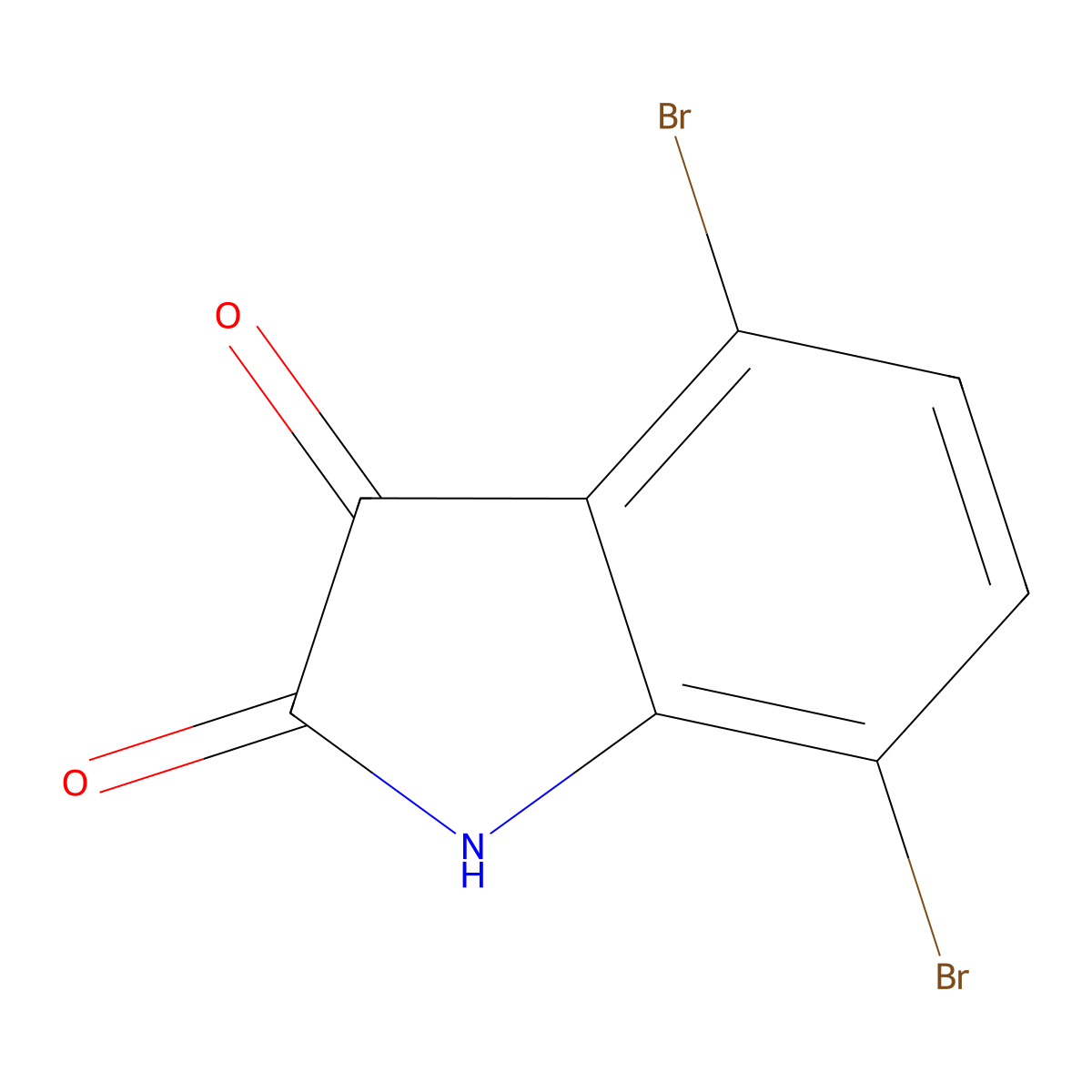 4,7-Dibromo-1H-indole-2,3-dione molecular structure, CAS 20780-89-6