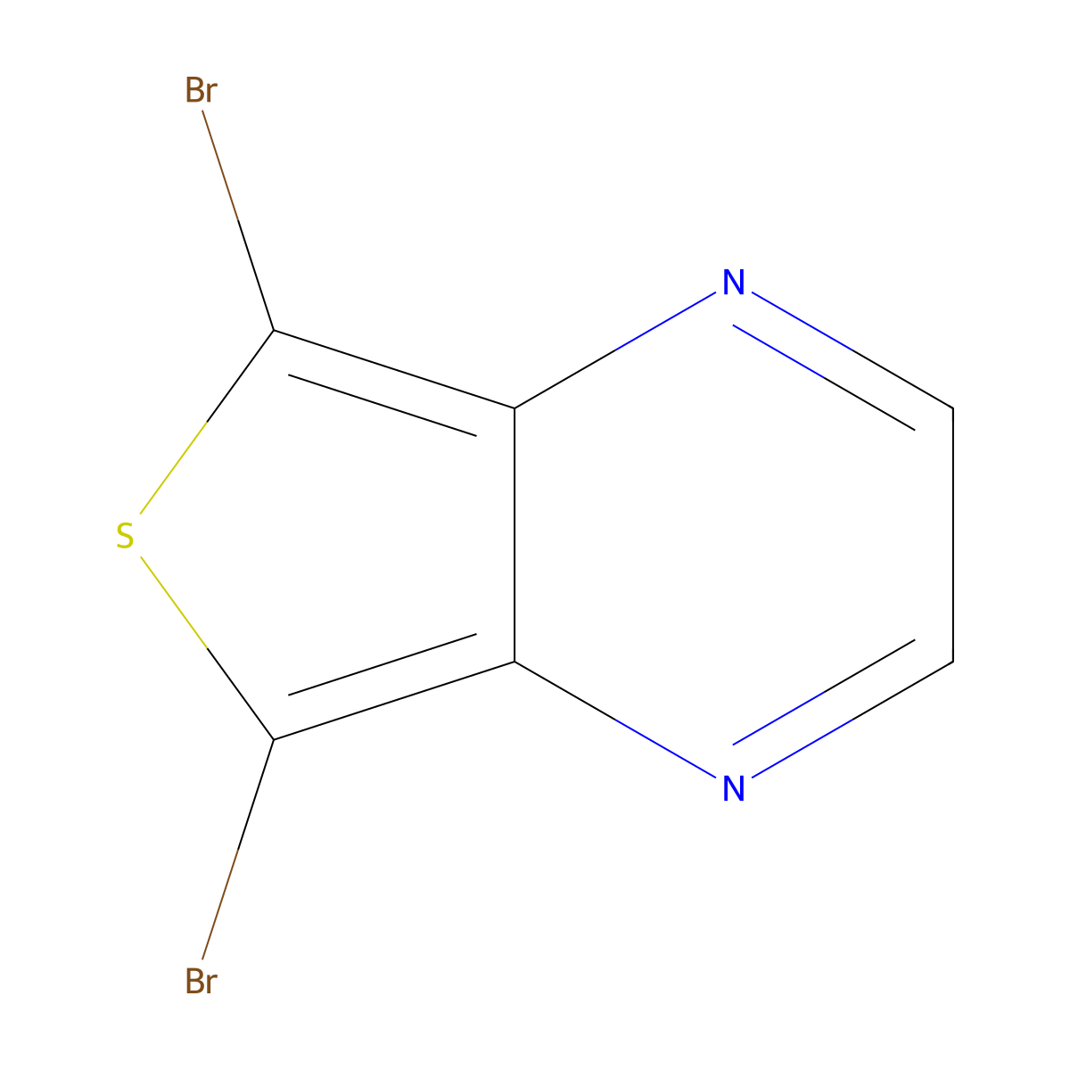 5,7-Dibromothieno[3,4-b]pyrazine molecular structure, CAS 207805-24-1