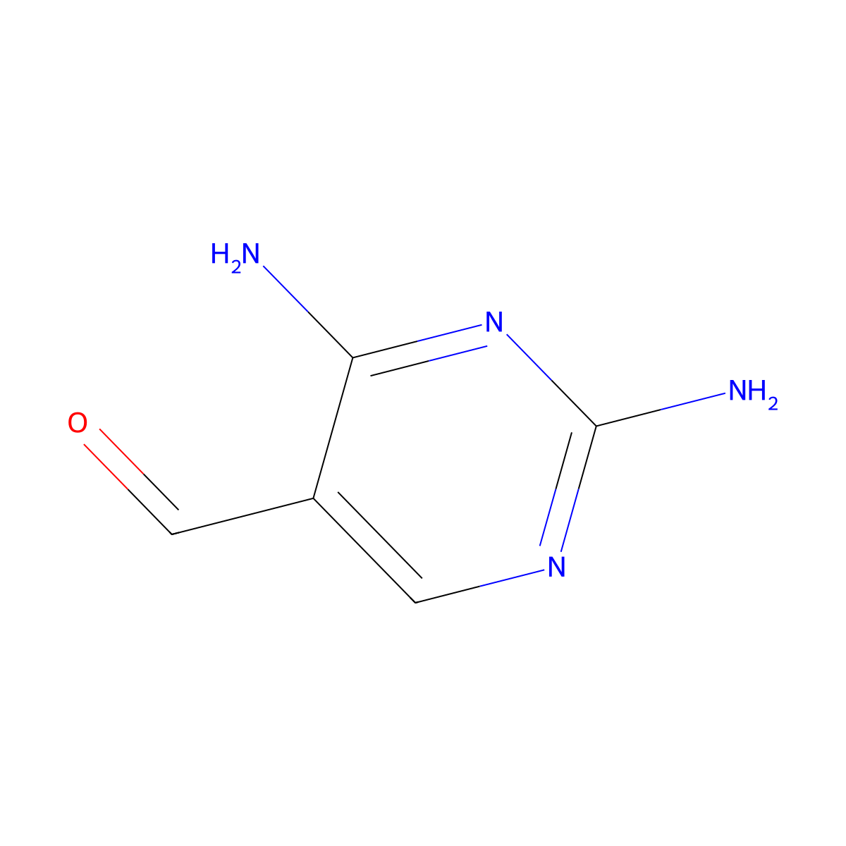 2,4-Diaminopyrimidine-5-carbaldehyde molecular structure, CAS 20781-06-0