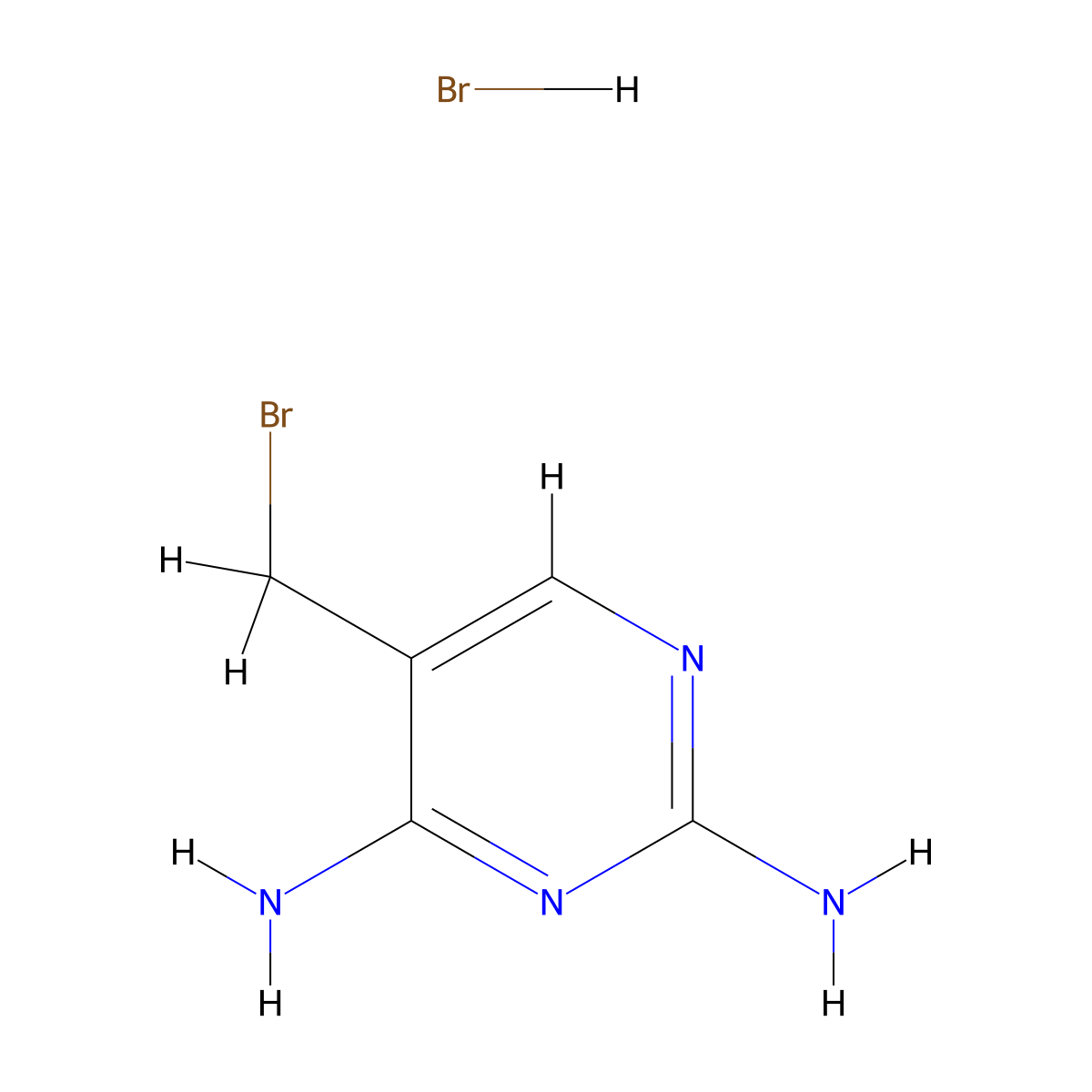 5-(Bromomethyl)pyrimidine-2,4-diamine hydrobromide molecular structure, CAS 20781-09-3