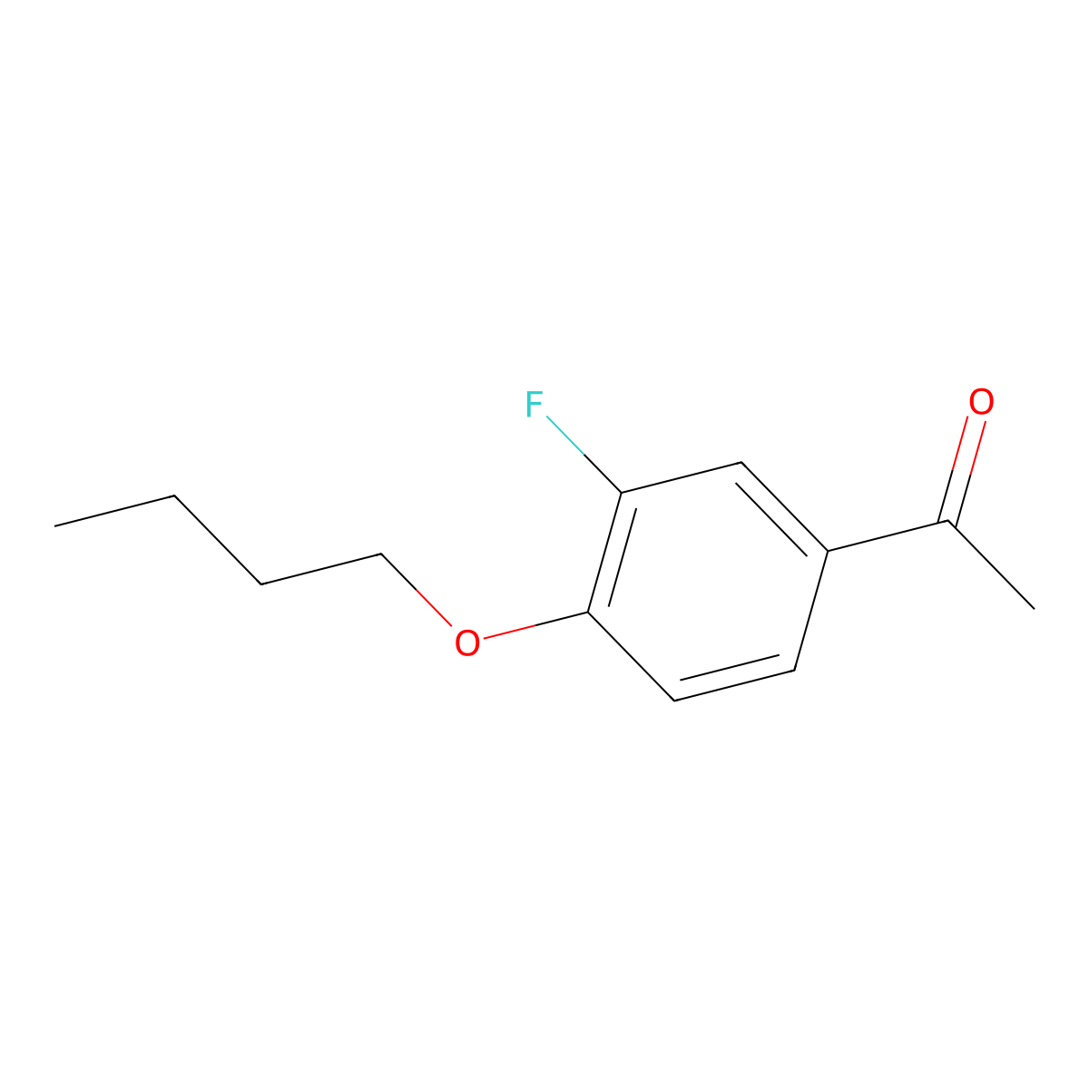 1-(4-Butoxy-3-fluorophenyl)ethanone molecular structure, CAS 20781-62-8