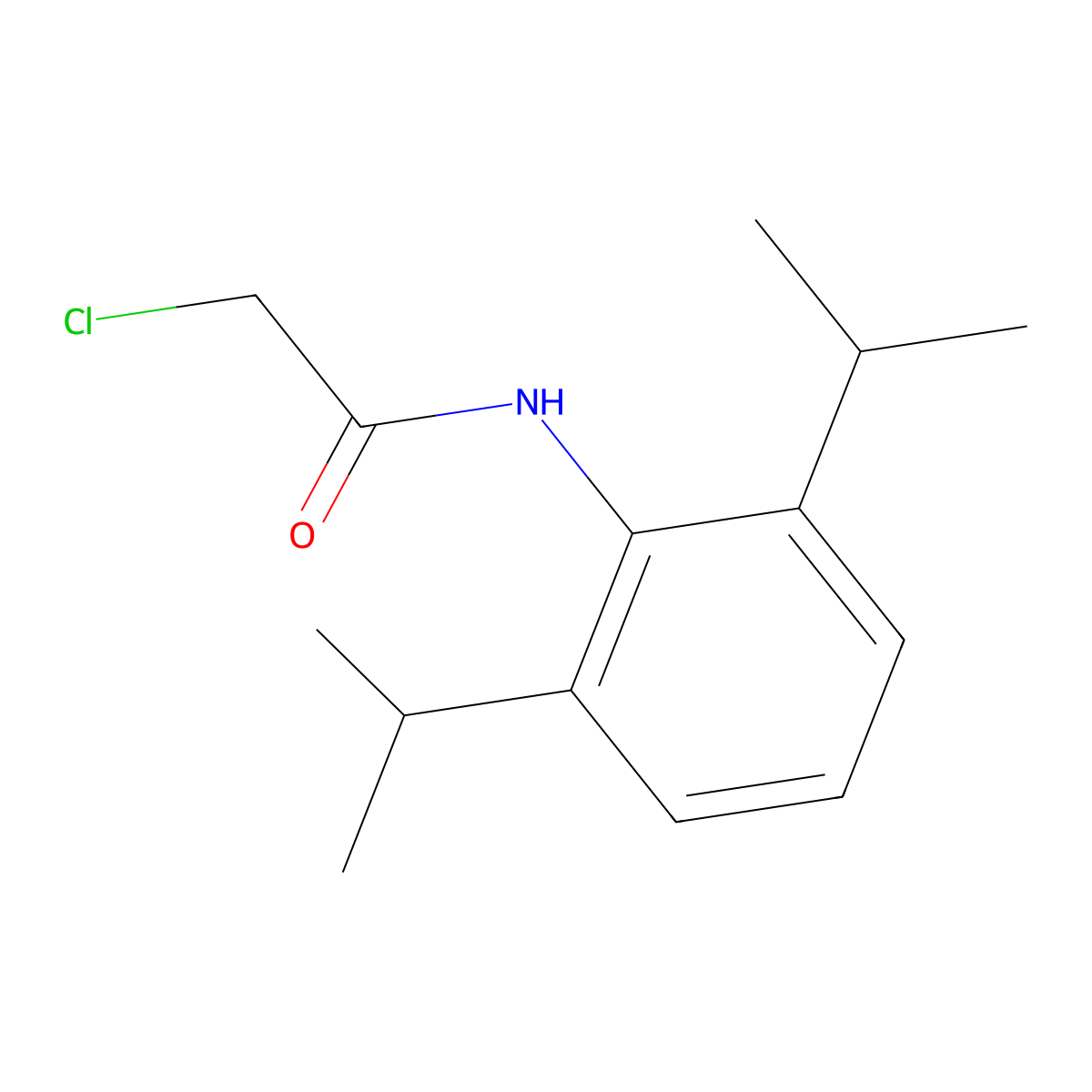 2-Chloro-N-(2,6-diisopropylphenyl)acetamide molecular structure, CAS 20781-86-6
