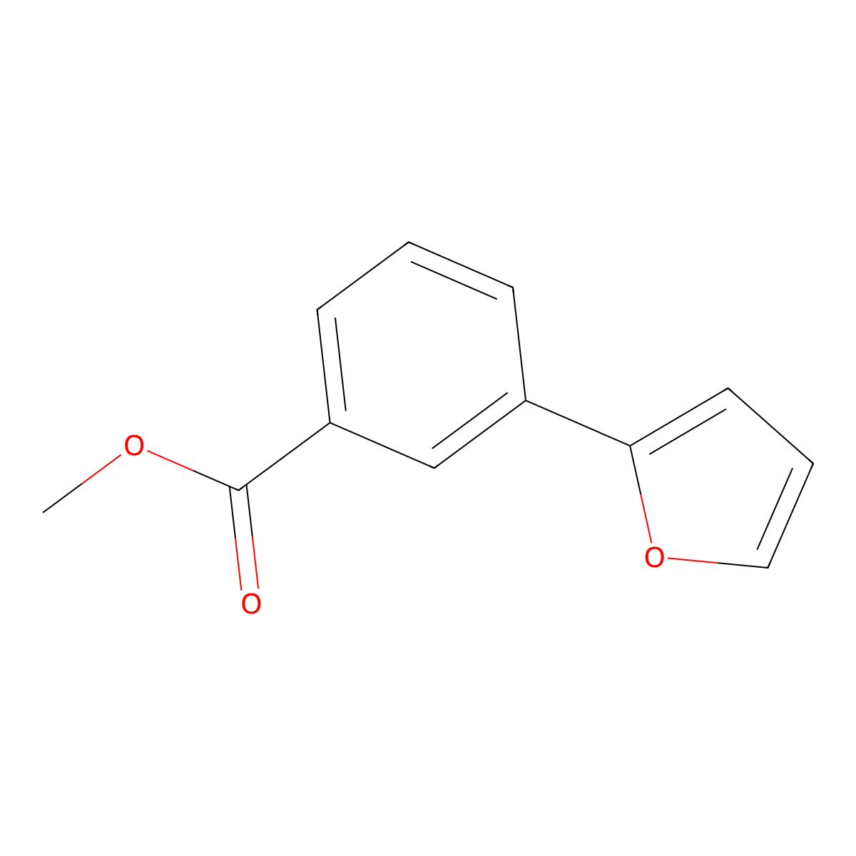Methyl 3-(furan-2-yl)benzoate molecular structure, CAS 207845-31-6
