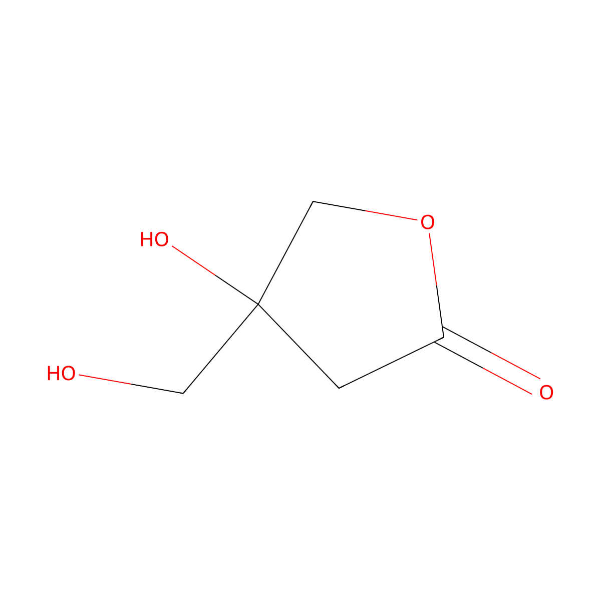 4-Hydroxy-4-(hydroxymethyl)oxolan-2-one molecular structure, CAS 207846-01-3