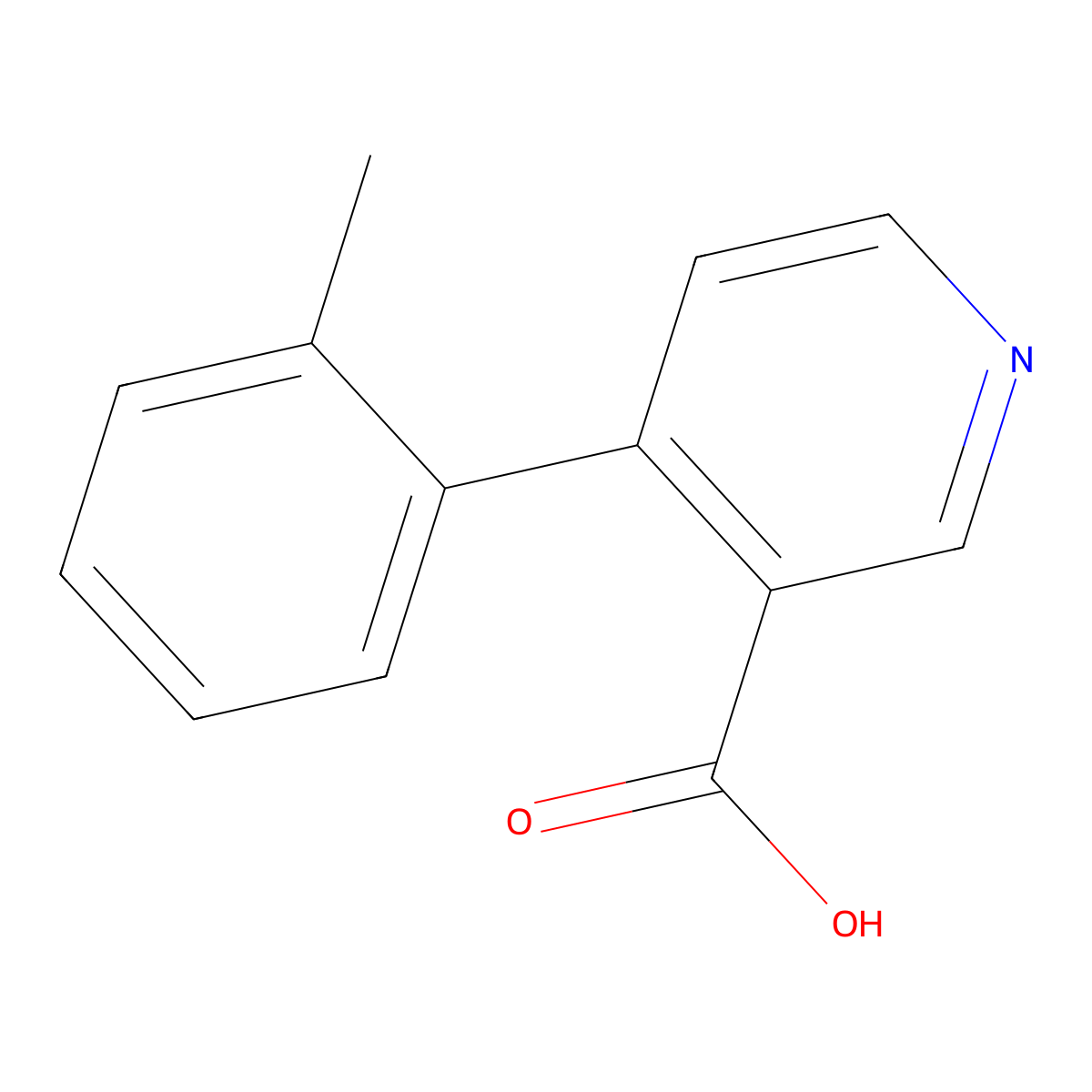 4-(2-Methylphenyl)nicotinic acid molecular structure, CAS 207850-76-8