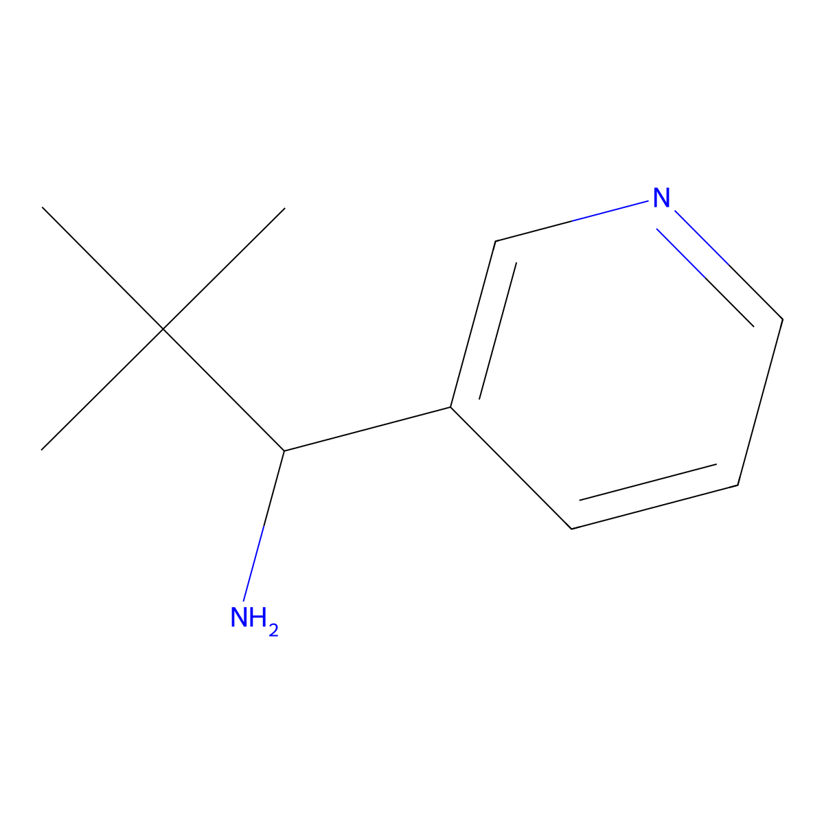 (R)-2,2-Dimethyl-1-(pyridin-3-yl)propan-1-amine molecular structure, CAS 207850-85-9