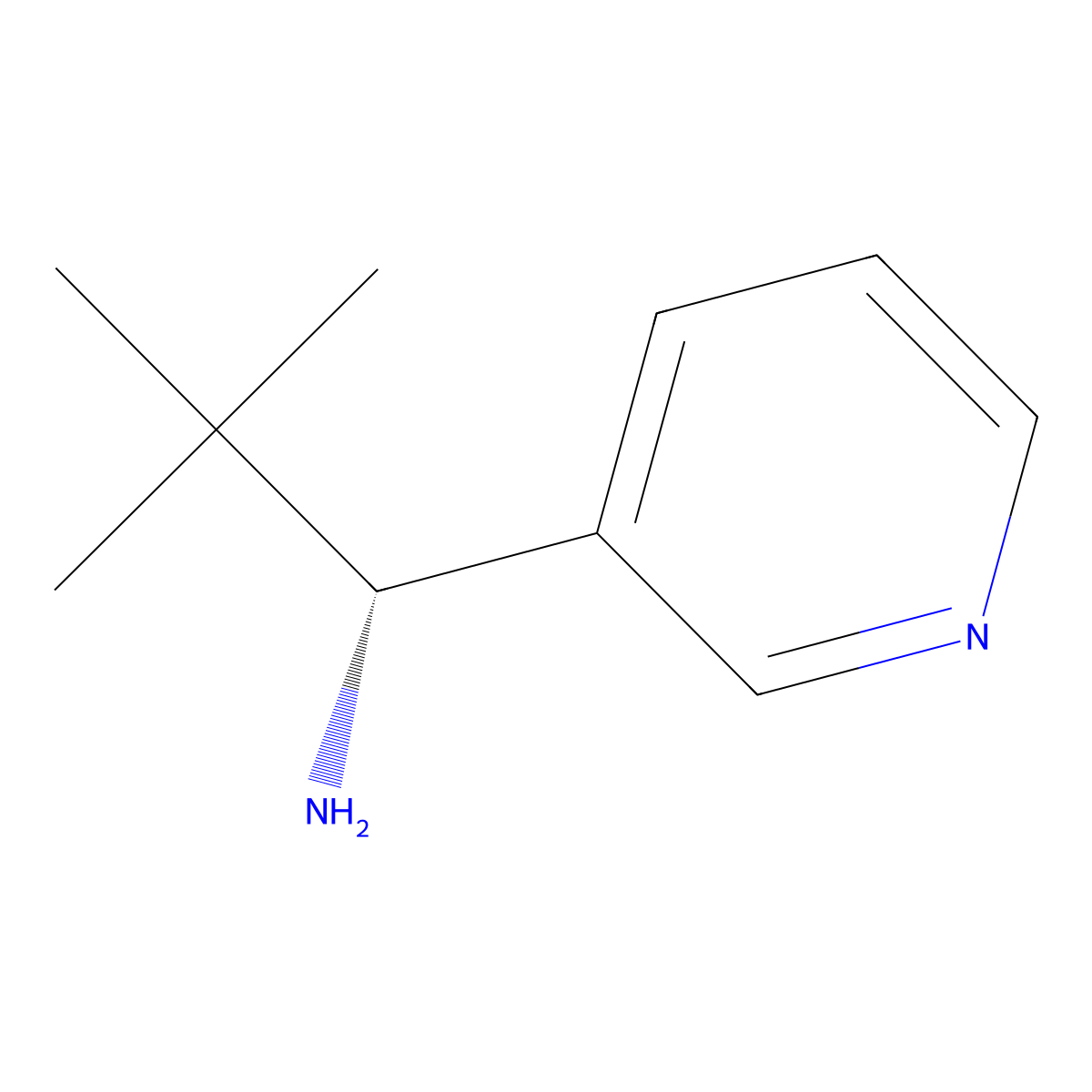 (R)-2,2-Dimethyl-1-(pyridin-3-yl)propan-1-amine molecular structure, CAS 207850-85-9