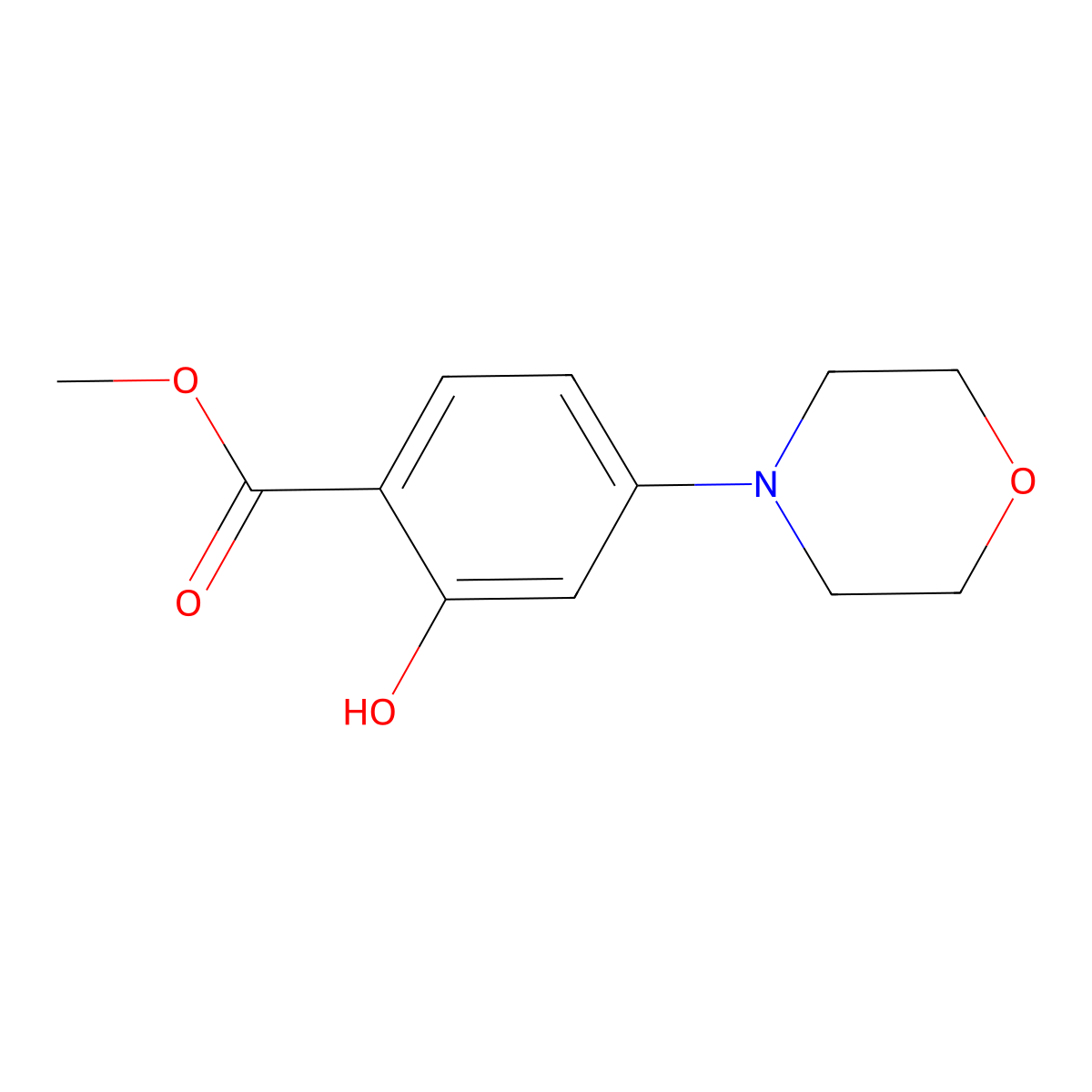 Methyl 2-hydroxy-4-morpholinobenzoate molecular structure, CAS 207850-94-0