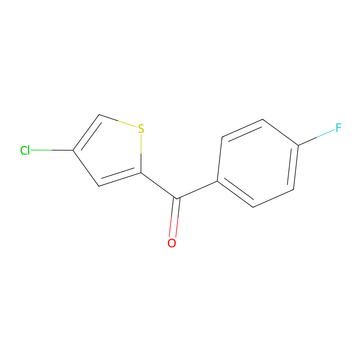 (4-Chlorothiophen-2-yl)(4-fluorophenyl)methanone molecular structure, CAS 207852-56-0