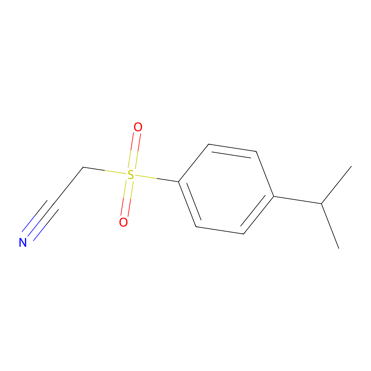 4-Isopropylbenzenesulfonylacetonitrile molecular structure, CAS 207853-59-6