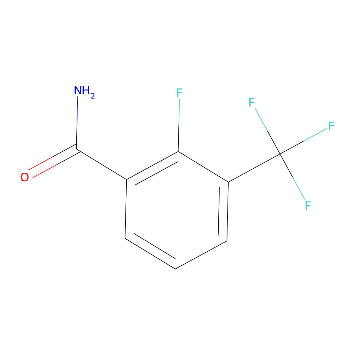 2-Fluoro-3-(trifluoromethyl)benzamide molecular structure, CAS 207853-60-9
