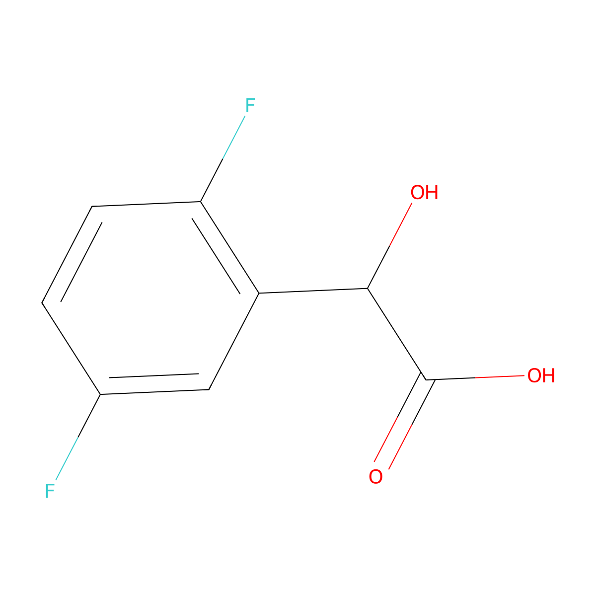 2,5-Difluoromandelic acid molecular structure, CAS 207853-61-0