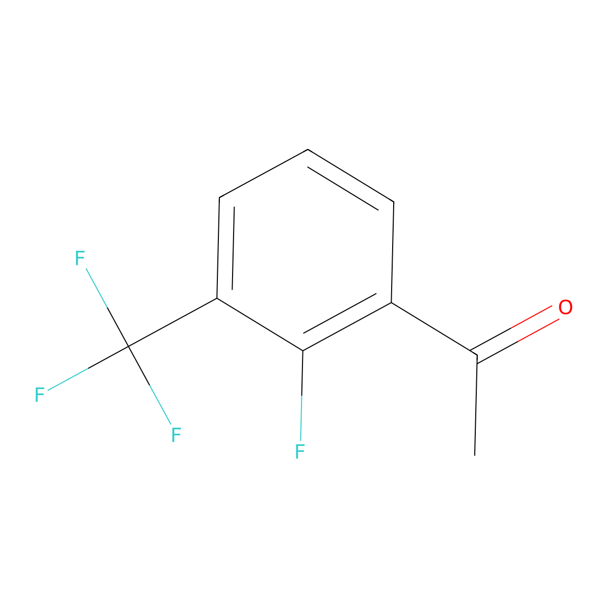 1-[2-Fluoro-3-(trifluoromethyl)phenyl]ethan-1-one molecular structure, CAS 207853-63-2