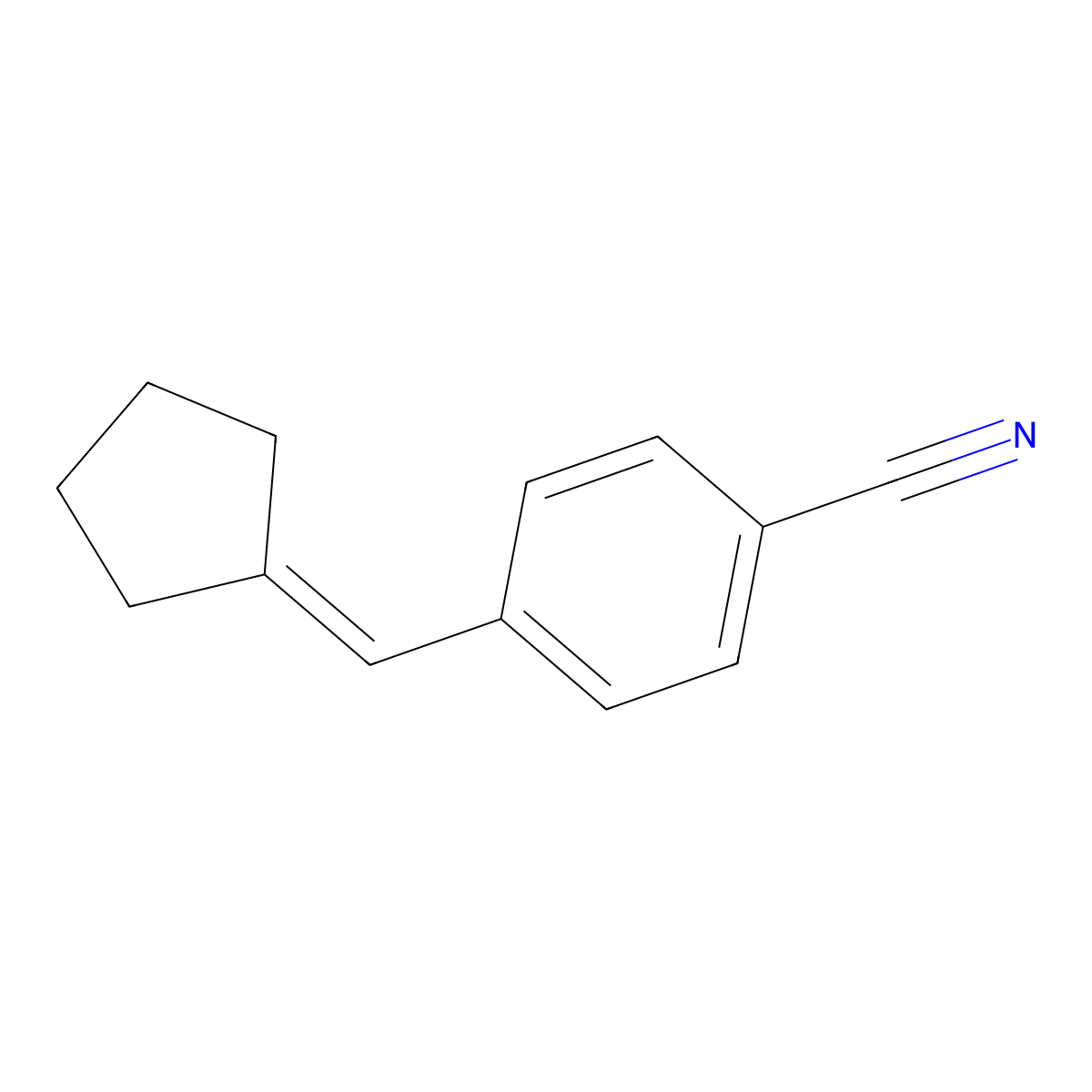 4-(Cyclopentylidenemethyl)benzonitrile molecular structure, CAS 207856-53-9