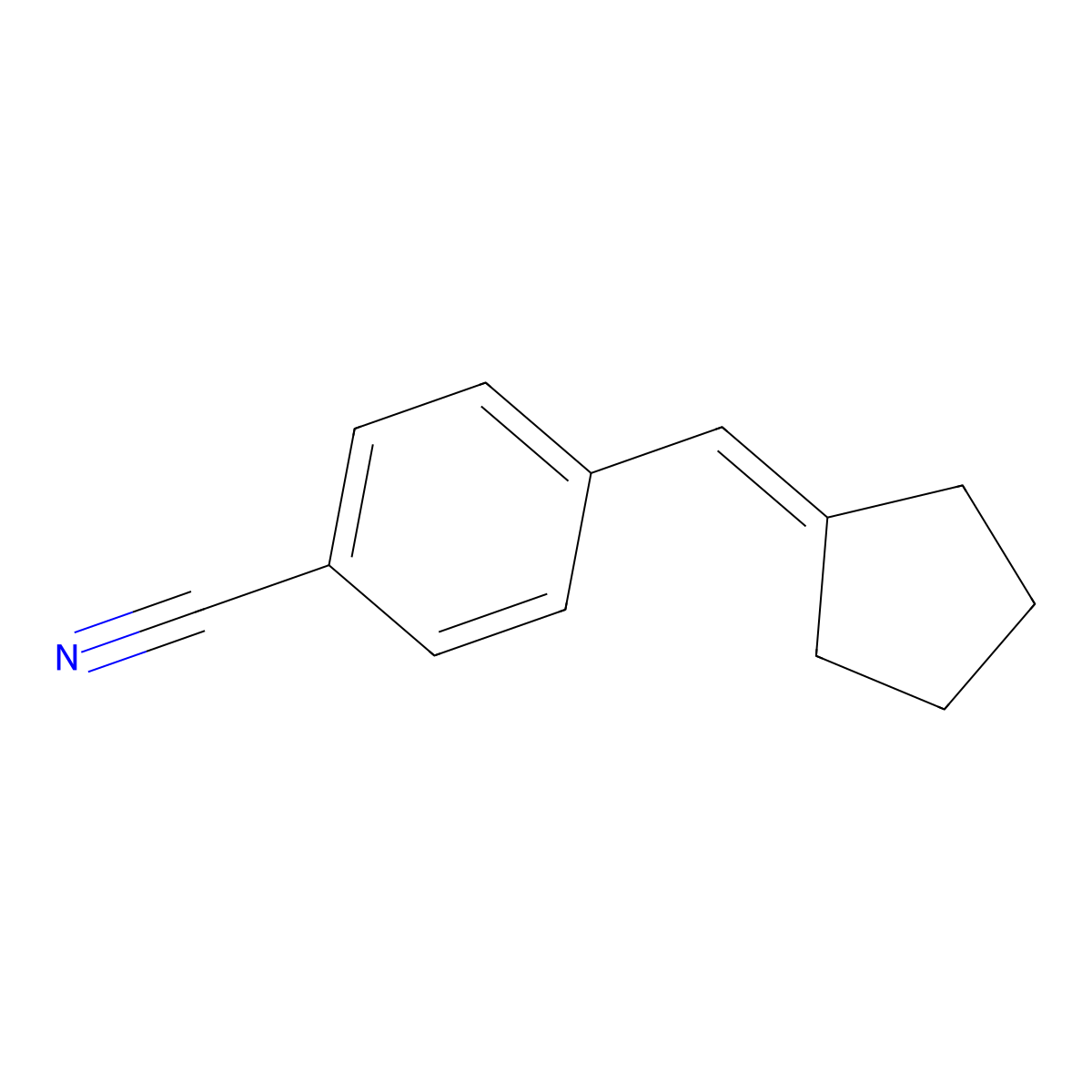 4-(Cyclopentylidenemethyl)benzonitrile molecular structure, CAS 207856-53-9