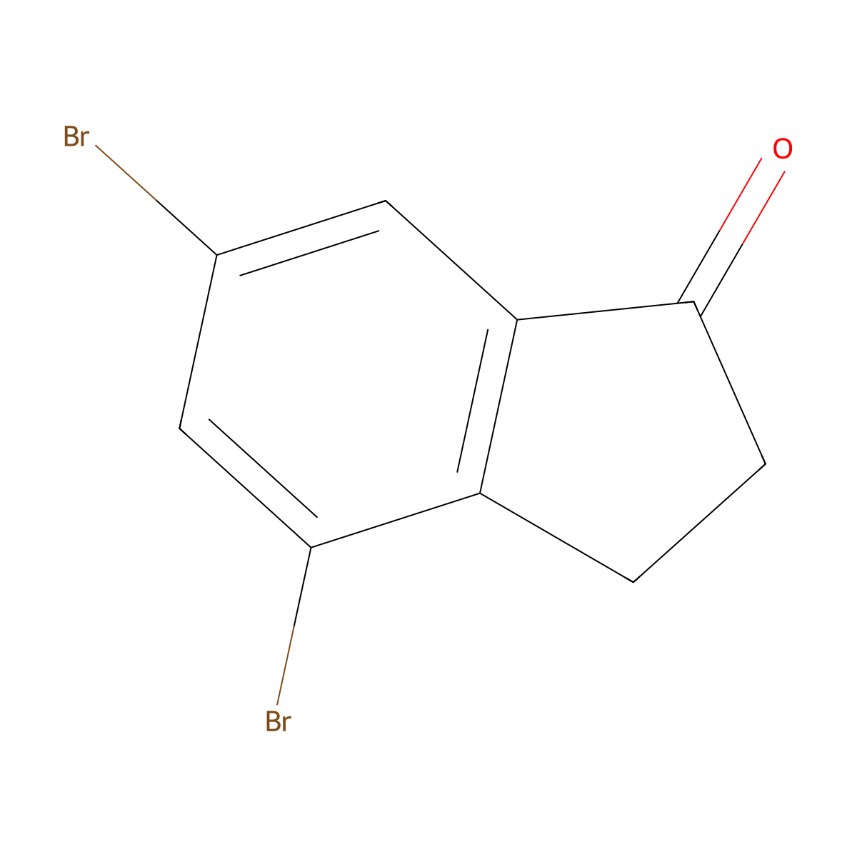 4,6-Dibromo-2,3-dihydro-1H-Inden-1-one molecular structure, CAS 207857-48-5