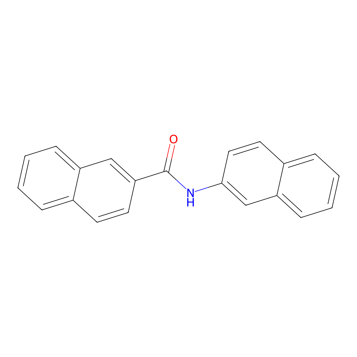N-(naphthalen-2-yl)naphthalene-2-carboxamide molecular structure, CAS 207868-30-2