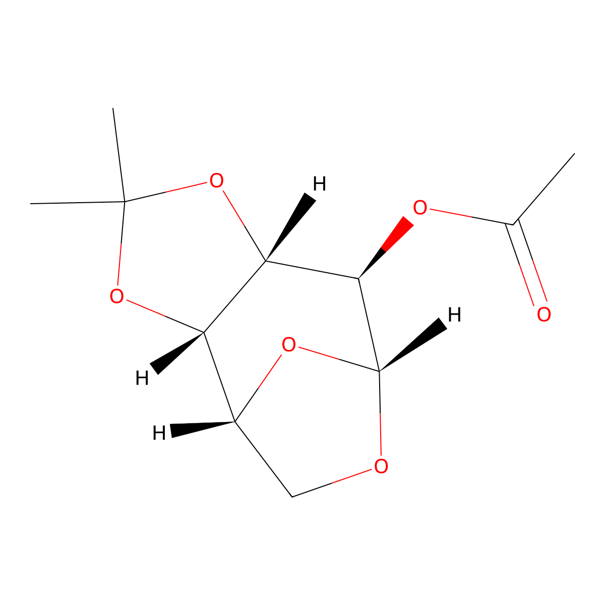 2-O-Acetyl-1,6-anhydro-3,4-O-isopropylidene-beta-D-galactopyranose molecular structure, CAS 20787-28-4