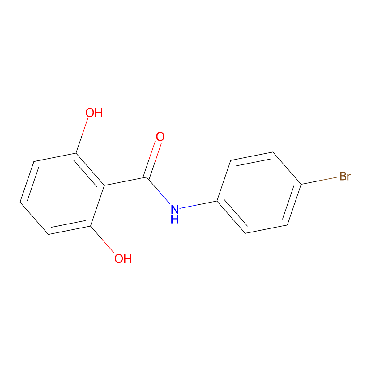 Resorantel molecular structure, CAS 20788-07-2