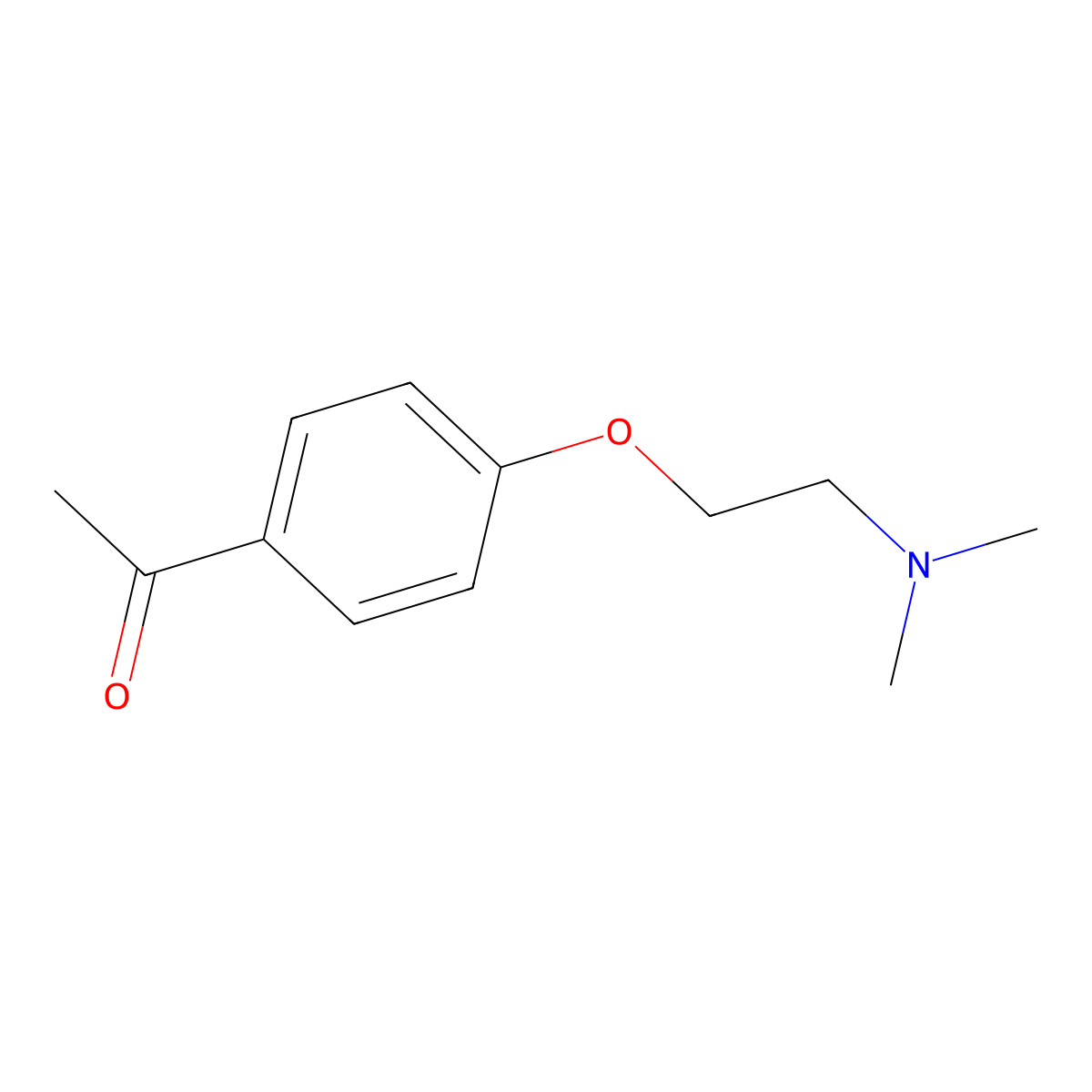 1-{4-[2-(Dimethylamino)ethoxy]phenyl}ethan-1-one molecular structure, CAS 2079-49-4