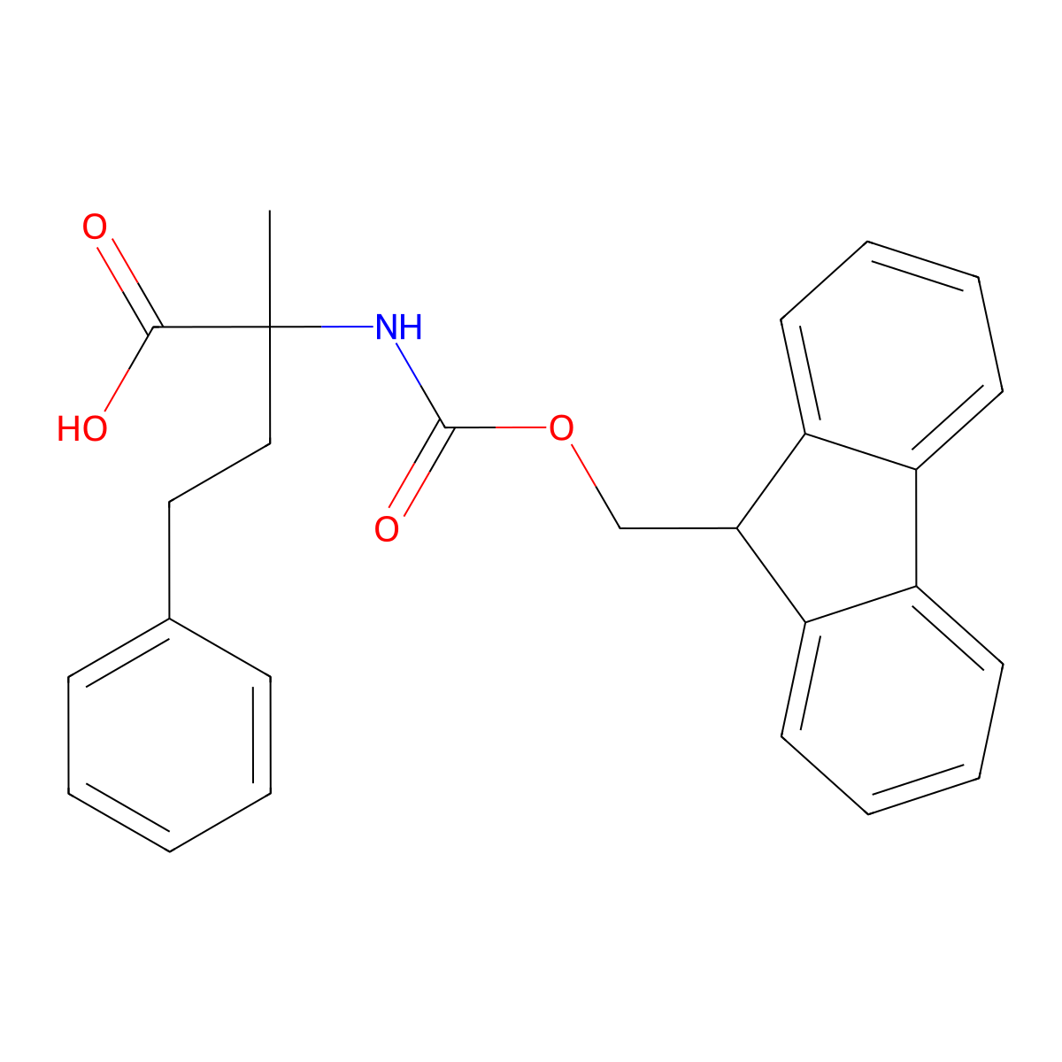 Fmoc-alpha-Me-homoPhe-OH molecular structure, CAS 2079062-43-2