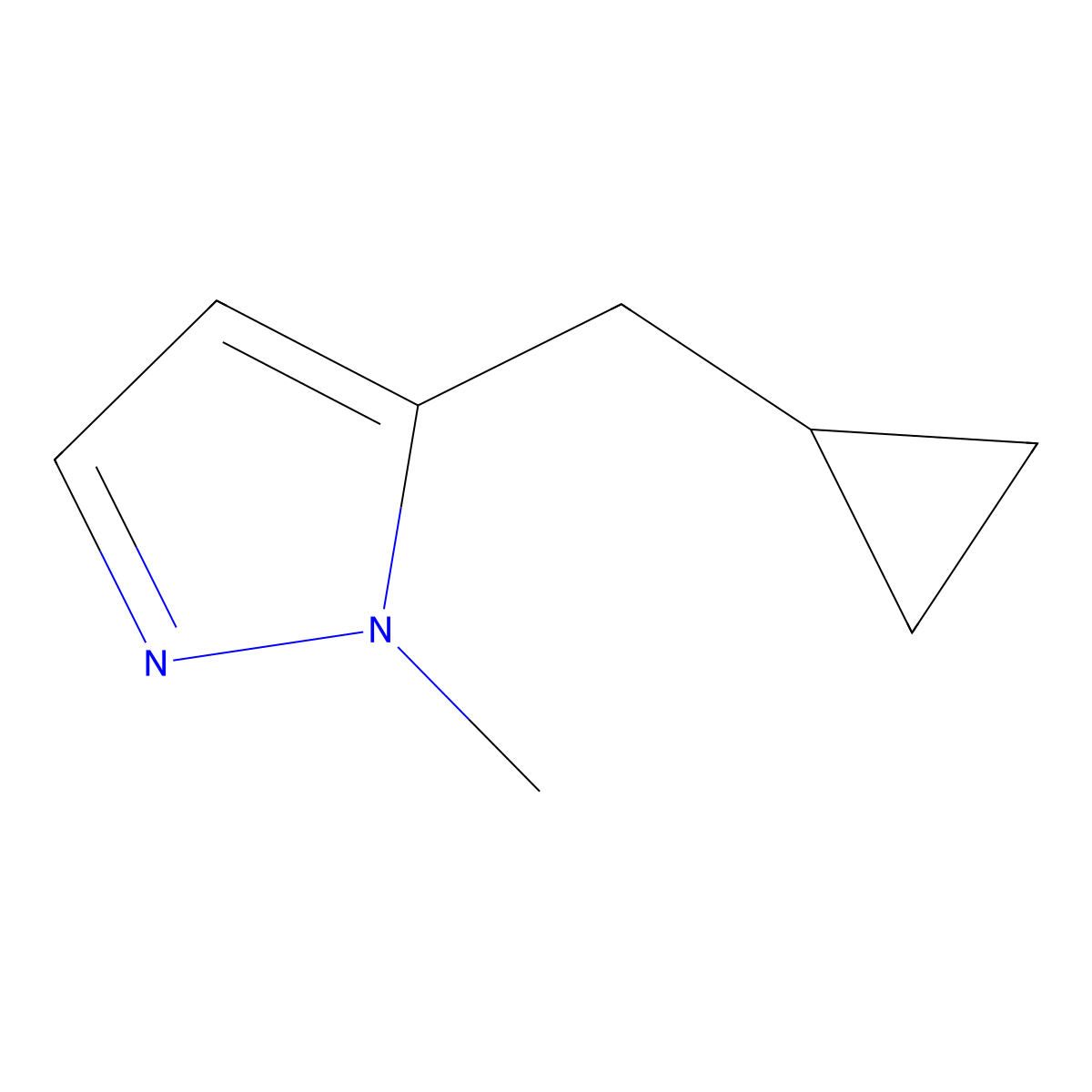 5-(Cyclopropylmethyl)-1-methyl-1h-pyrazole molecular structure, CAS 2079069-44-4