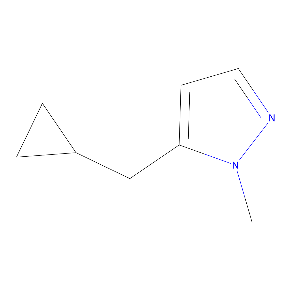 5-(Cyclopropylmethyl)-1-methyl-1h-pyrazole molecular structure, CAS 2079069-44-4