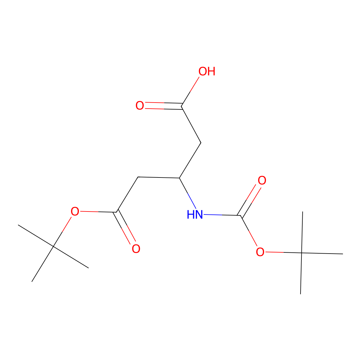 (S)-5-(tert-Butoxy)-3-((tert-Butoxycarbonyl)amino)-5-oxopentanoic acid molecular structure, CAS 2079071-72-8