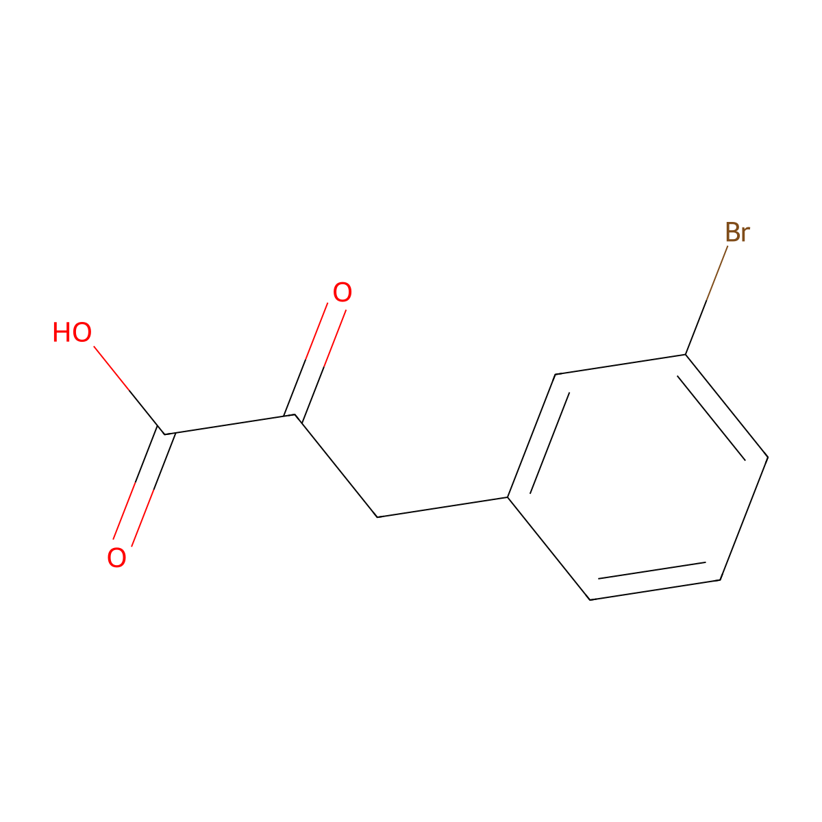 3-(3-Bromophenyl)-2-oxopropanoic acid molecular structure, CAS 207910-90-5